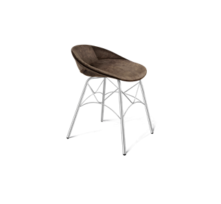 Обеденный стул SHT-ST19-SF1 / SHT-S107 (кофейный трюфель/хром лак) в Симферополе