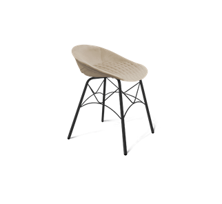 Обеденный стул SHT-ST19-SF1 / SHT-S107 (ванильный крем/черный муар) в Симферополе