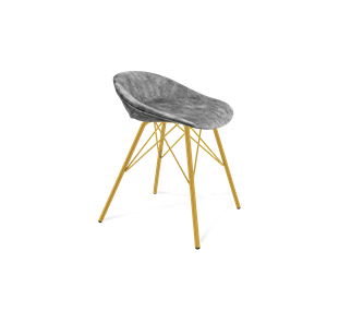 Обеденный стул SHT-ST19-SF1 / SHT-S37 (дымный/золото) в Симферополе