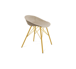 Обеденный стул SHT-ST19-SF1 / SHT-S37 (ванильный крем/золото) в Симферополе