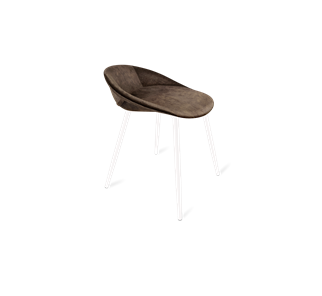 Обеденный стул SHT-ST19-SF1 / SHT-S95-1 (кофейный трюфель/белый муар) в Симферополе