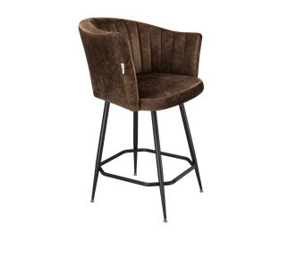 Полубарный стул SHT-ST42-1 / SHT-S148-1 (кофейный трюфель/черный муар) в Симферополе