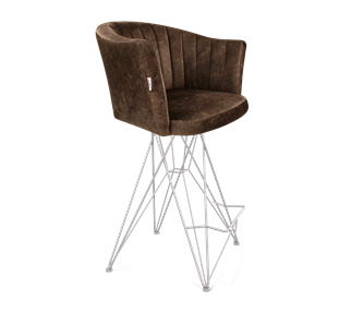 Полубарный стул SHT-ST42-1 / SHT-S66-1 (кофейный трюфель/хром лак) в Симферополе