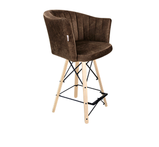Полубарный стул SHT-ST42-1 / SHT-S80-1 (кофейный трюфель/прозрачный лак/черный) в Симферополе