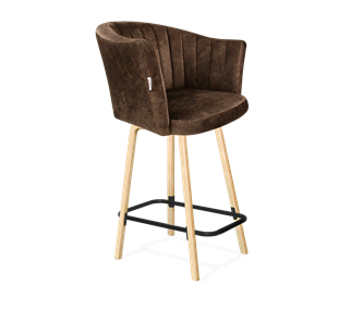 Полубарный стул SHT-ST42-1 / SHT-S94-1 (кофейный трюфель/прозрачный лак/черный муар) в Симферополе
