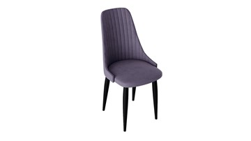 Кухонный стул Франк (конус) исп2 (Черный матовый/Микровелюр Фиолетовый) в Симферополе
