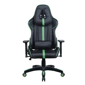 Кресло Brabix GT Carbon GM-120 (две подушки, экокожа, черное/зеленое) 531929 в Симферополе