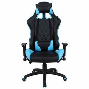 Кресло офисное Brabix GT Master GM-110 (две подушки, экокожа, черное/голубое) 531928 в Симферополе
