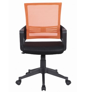 Компьютерное кресло Brabix Balance MG-320 (с подлокотниками, комбинированное черное/оранжевое) 531832 в Симферополе
