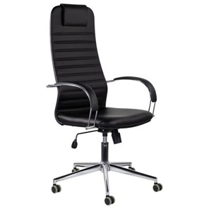 Кресло Brabix Premium Pilot EX-610 CH (хром, кожзам, черное) 532418 в Симферополе