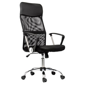 Офисное кресло BRABIX "Flash MG-302", с подлокотниками, хром, черное, 530867 в Симферополе