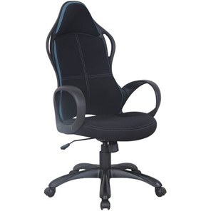 Кресло компьютерное Brabix Premium Force EX-516 (ткань, черное/вставки синие) 531572 в Симферополе