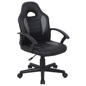 Кресло офисное BRABIX "Spark GM-201", экокожа, черное/серое, 532504 в Симферополе