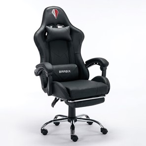 Офисное кресло RABIX "Dexter GM-135", подножка, две подушки, экокожа, черное, 532800 в Симферополе