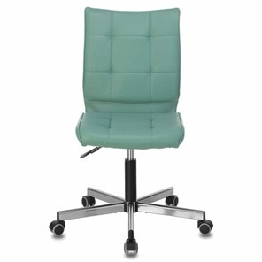 Офисное кресло Brabix Stream MG-314 (без подлокотников, пятилучие серебристое, экокожа, серо-голубое) 532079 в Симферополе