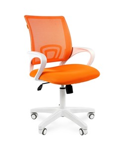 Компьютерное кресло CHAIRMAN 696 white, ткань, цвет оранжевый в Симферополе