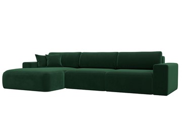 Угловой диван Лига-036 Классик лонг, Зеленый (велюр) в Симферополе