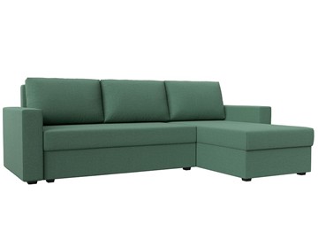 Угловой диван с оттоманкой Траумберг Лайт, Амур зеленый (Рогожка) в Симферополе