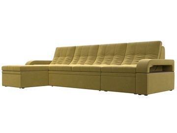 Угловой раскладной диван Лига-035 Лонг, Желтый (Микровельвет) в Симферополе