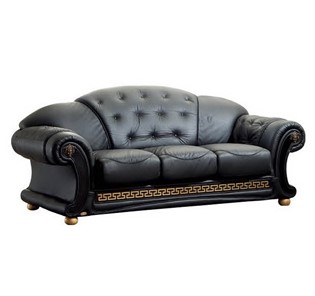 Прямой диван Versace (3-х местный) black в Симферополе