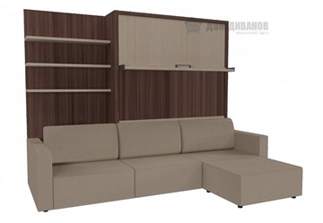 Шкаф-кровать Кровать-трансформер Smart (ПЛД1+КД 1400+Пуф), с подлокотниками в Симферополе