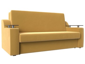Прямой диван Сенатор Аккордеон 160, Желтый (Микровельвет) в Симферополе