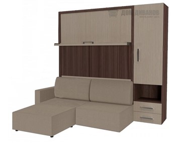 Подъемная кровать Кровать-трансформер Smart (КД 1400+ШП+Пуф), шкаф правый, левый подлокотник в Симферополе