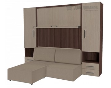 Подъемная кровать Кровать-трансформер Smart (ШЛ+КД 1600+ШП+Пуф), 2 шкафа, без подлокотников в Симферополе