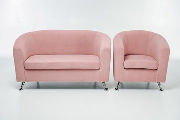 Комплект мебели Брамс  цвет розовый диван 2Д + кресло в Симферополе