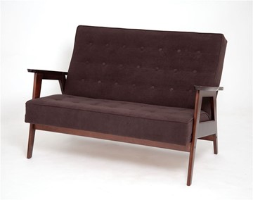 Прямой диван Ретро, двухместный (темный тон / RS32 - коричневый) в Симферополе
