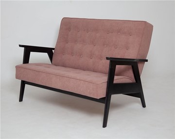 Прямой диван Ретро, двухместный (венге / RS 12 - розовый) в Симферополе