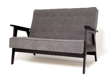 Прямой диван Ретро, двухместный (венге / RS 15 - темно-серый) в Симферополе