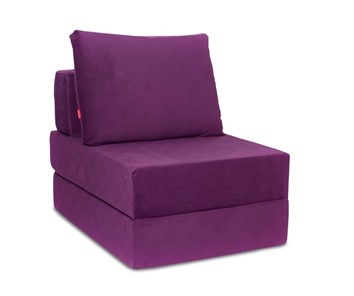Бескаркасное кресло-кровать Окта, велюр фиолетовый в Симферополе