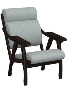 Кресло в гостиную Вега 10 ткань серый, каркас венге в Симферополе
