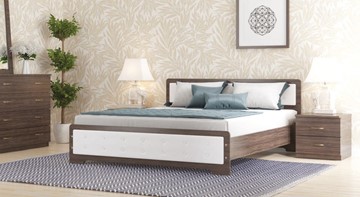 Полуторная кровать СВ-Стиль Золушка, 140х200 с основанием, кожзам, венге в Симферополе