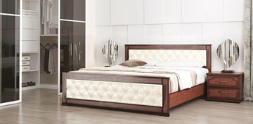 Спальная кровать СВ-Стиль Стиль 2, 160х200, кожзам, с основанием в Симферополе