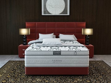 Кровать в спальню Орматек Chocolate/Podium M 160х200, Микровелюр (Manhattan Гранатовый) в Симферополе