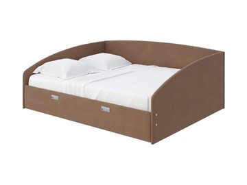 Кровать в спальню Bono 160х200, Велюр (Forest 514 Светло-коричневый) в Симферополе