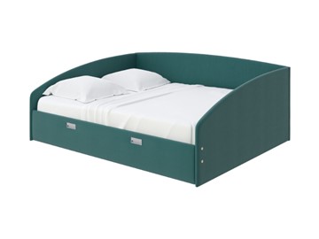 Двуспальная кровать Bono 160х200, Велюр (Forest 560 Морская волна) в Симферополе