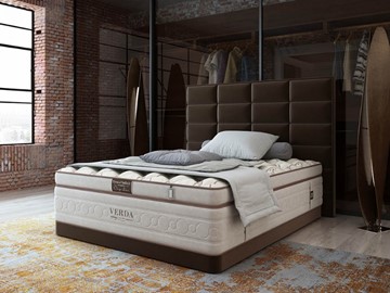 Спальная кровать Chocolate Compact/Basement 180х200, Микровелюр (Manhattan Лесной каштан) в Симферополе