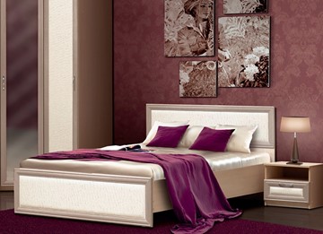 Кровать Камелия, 1600, шимо светлый/белый кожзам в Симферополе