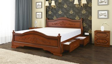 Кровать с выкатными ящиками Карина-1 (Орех) 160х200 в Симферополе