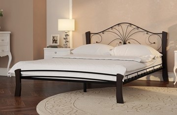 Полутороспальная кровать Фортуна 4 Лайт, 1400, черный/шоколад в Симферополе