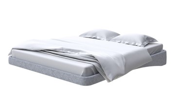 Кровать двуспальная парящая 160х200, Рогожка (Levis 83 Светло-Серый) в Симферополе