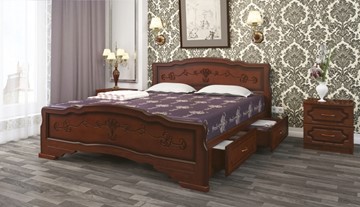 Кровать с выкатными ящиками Карина-6 (Орех) 180х200 в Симферополе