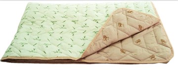 Одеяло «Зима-Лето», ткань: тик, материалы: бамбук/верблюжья шерсть в Симферополе