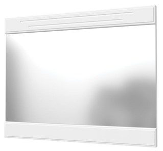 Зеркало настенное Олимп с декоративными планками (белый) в Симферополе