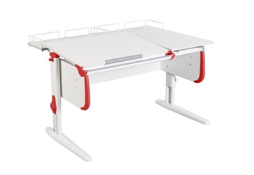 Детский стол-трансформер Дэми 1/75-40 (СУТ.25) + Polka_z 1/600 (2шт) белый/серый/Красный в Симферополе