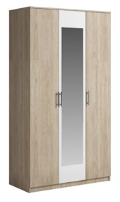 Шкаф 3 двери Светлана, с зеркалом, белый/дуб сонома в Симферополе