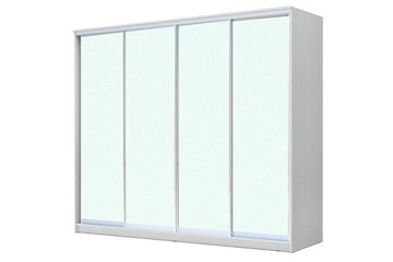 Шкаф 4-х дверный ХИТ 24-4-24/2-8888, с матовым стеклом, Белый в Симферополе